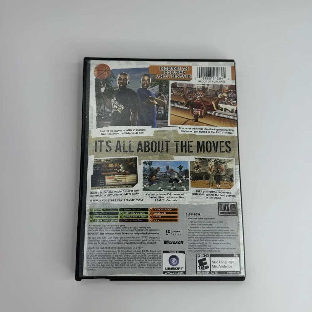 And 1 Streetball Xbox Live Online Enabled Manuel Included Untested